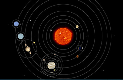 Photo of solar system page on Dominic Simpson website